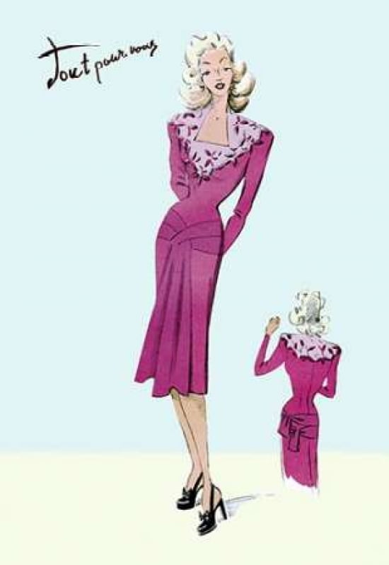 Flower Dress 1947 Canvas Art - Unknown (24 x 36)