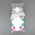 thumbnail image 1 of Ambesonne Abstract Bedding Set 3 Pcs, Digital Bridal Flowers, Twin XL, Multicolor, 1 of 3