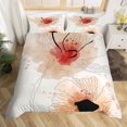 thumbnail image 1 of Flower Duvet Cover Set Little Red Spring Summer Time Garden Florals Poppy Decorative 3 Piece Beddin, 1 of 5