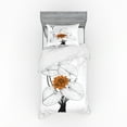 thumbnail image 1 of Ambesonne Flower Bedding Set 3 Pcs, Water Lily, Twin, Orange Black and White, 1 of 2