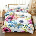 thumbnail image 1 of Flower Duvet Cover Set for Women Bedroom Decor 3d Digital Print Polyester Comforter Cover Quilt Cover King Full Size, 1 of 5
