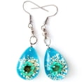 thumbnail image 1 of Flower Earrings Blue Orb Bea Earrings, 1 of 1