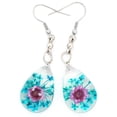 thumbnail image 1 of Flower Earrings Purple-Blue Orb Bea Earrings, 1 of 1