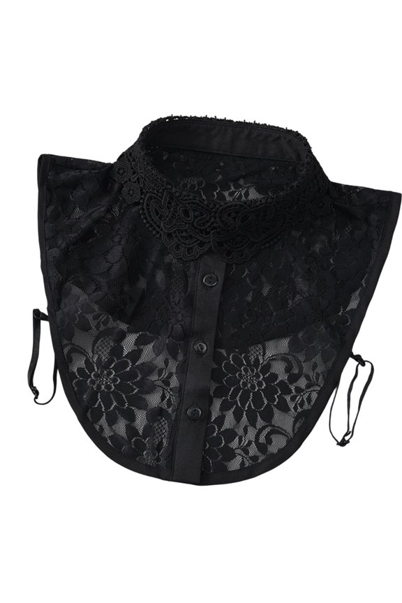 Flower Embellished Detachable Openwork Collar For Dresses Blouses Tops