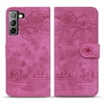 thumbnail image 1 of Flower Embossed Wallet Case for Samsung Galaxy S21, PU leather Flip Folio Wallet Cover with Magnetic Closure Built-in Kickstand and Card Slots Protective Case for Samsung Galaxy S21(6.2 inch),Rose, 1 of 14