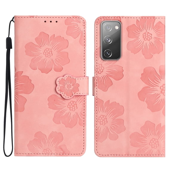 Flower Embossing Pattern Leather Phone Case For Samsung Galaxy S20 FE