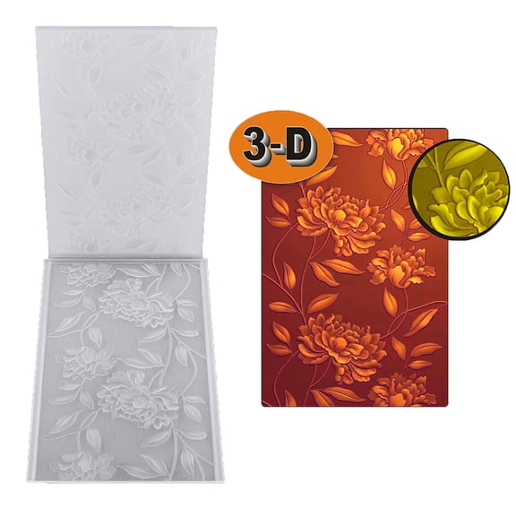 Flower Embossing Template 3D Embossed Folder Stencil for Card Making Scrapbooking Album Paper Craft Background Decor