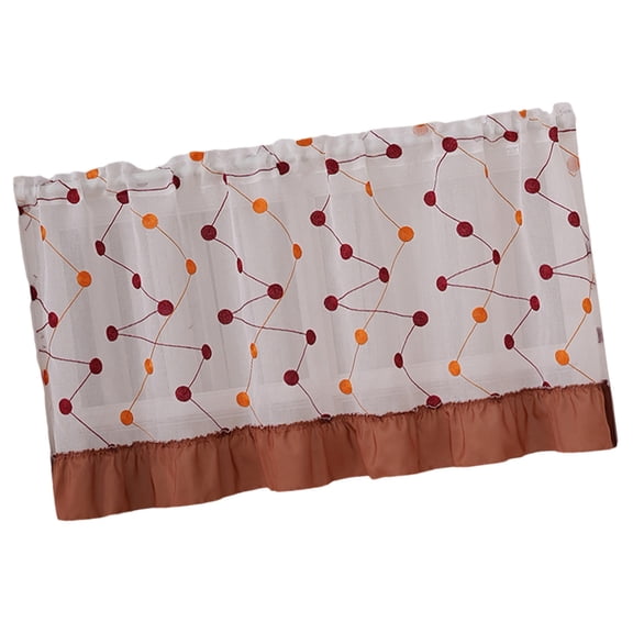 Flower Embroidery Curtain 150x60cm Flower Stitches Window Treatments Polyester Fabric For Home Office Privacy