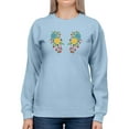 thumbnail image 1 of Flower Embroidery Hand Drawn Sweatshirt Women - Women Sweatshirt, Small, 1 of 4