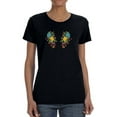 thumbnail image 1 of Flower Embroidery Hand Drawn T-Shirt Women -Image by Shutterstock, Female XX-Large, 1 of 4