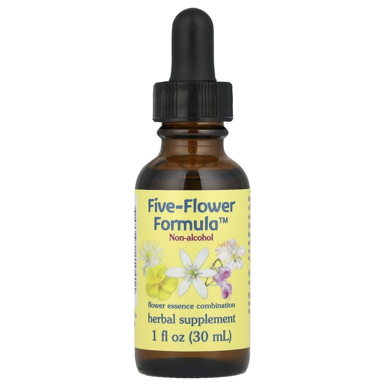 fesファイブフラワー Flower Essence Services - Five-Flower Formula Non-Alcohol - 1 oz
