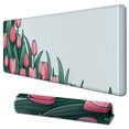 thumbnail image 1 of Flower ,Extended Gaming Mousepad XXL Pink Green Large Full Desk for Wireless Mouse Keyboard Mat with Stitched Edges, 1 of 6