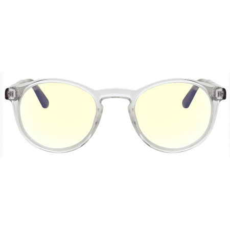 Flower Eyewear Handmade BlueLight Blocking Computer Glasses, Clear Crystal
