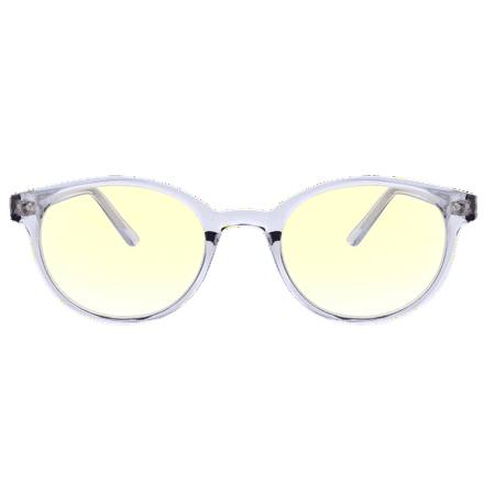 Flower Eyewear Handmade BlueLight Blocking Computer Glasses, Smoke Crystal