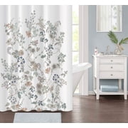 Flower Fabric Print Shower Curtain size 72 x 72 inch multi color