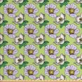 thumbnail image 1 of Flower Fabric by the Yard, Burgeoning Floral Pattern with Cartoonish Design Pastel Tone Petals, Upholstery Fabric for Dining Chairs Home Decor Accents, Pale Green Multicolor by Ambesonne, 1 of 4