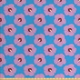 thumbnail image 1 of Flower Fabric by the Yard, Exotic Hibiscus Feminine Spring Petals Repetition, Decorative Upholstery Fabric for Sofas and Home Accents, Sky Blue Purple by Ambesonne, 1 of 4