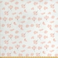 thumbnail image 1 of Flower Fabric by the Yard, Japanese Style Pattern of Simplistic Petals Pattern on Plain Backdrop, Upholstery Fabric for Dining Chairs Home Decor Accents, White and Pale Eggshell by Ambesonne, 1 of 4