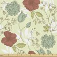 thumbnail image 1 of Flower Fabric by the Yard, Peonies and Tulips Pattern Romantic Feminine Arrangement Pastel Toned Background, Upholstery Fabric for Dining Chairs Home Decor Accents, Multicolor by Ambesonne, 1 of 5