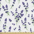 thumbnail image 1 of Ambesonne Lavender Fabric by the Yard Upholstery, Watercolor Art Plant, 3 Yards, Violet Green, 1 of 4