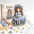 thumbnail image 1 of Flower Fairy 3D Fabric Poke Art Kit, Flower Fairy Doll Punch Needle Kit for Adults, DIY Handmade Embroidery Craft Set with Punch Tool, Flocking Materials Instruction Paper, Relaxing Art Craft Gift，B2, 1 of 8