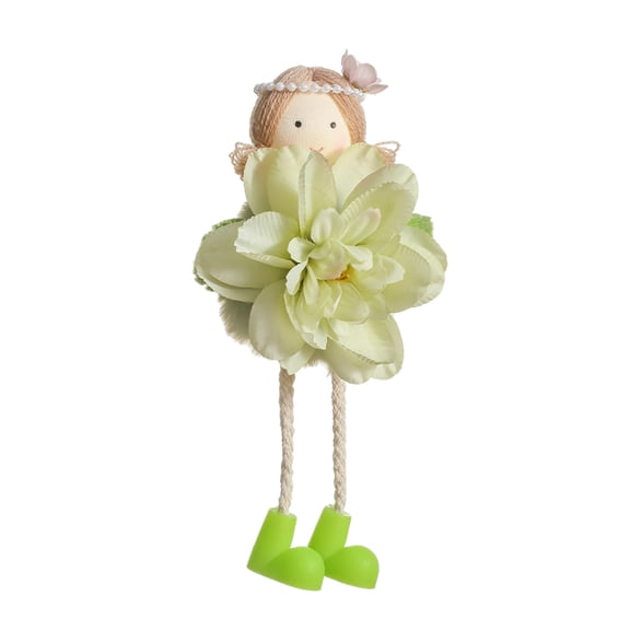Flower Fairy Hanging Ornament 7" Fairy Doll Wall Hanging with Hanging Rope Indoor Outdoor Decor for Wedding Easter Spring Party & Garden Decor