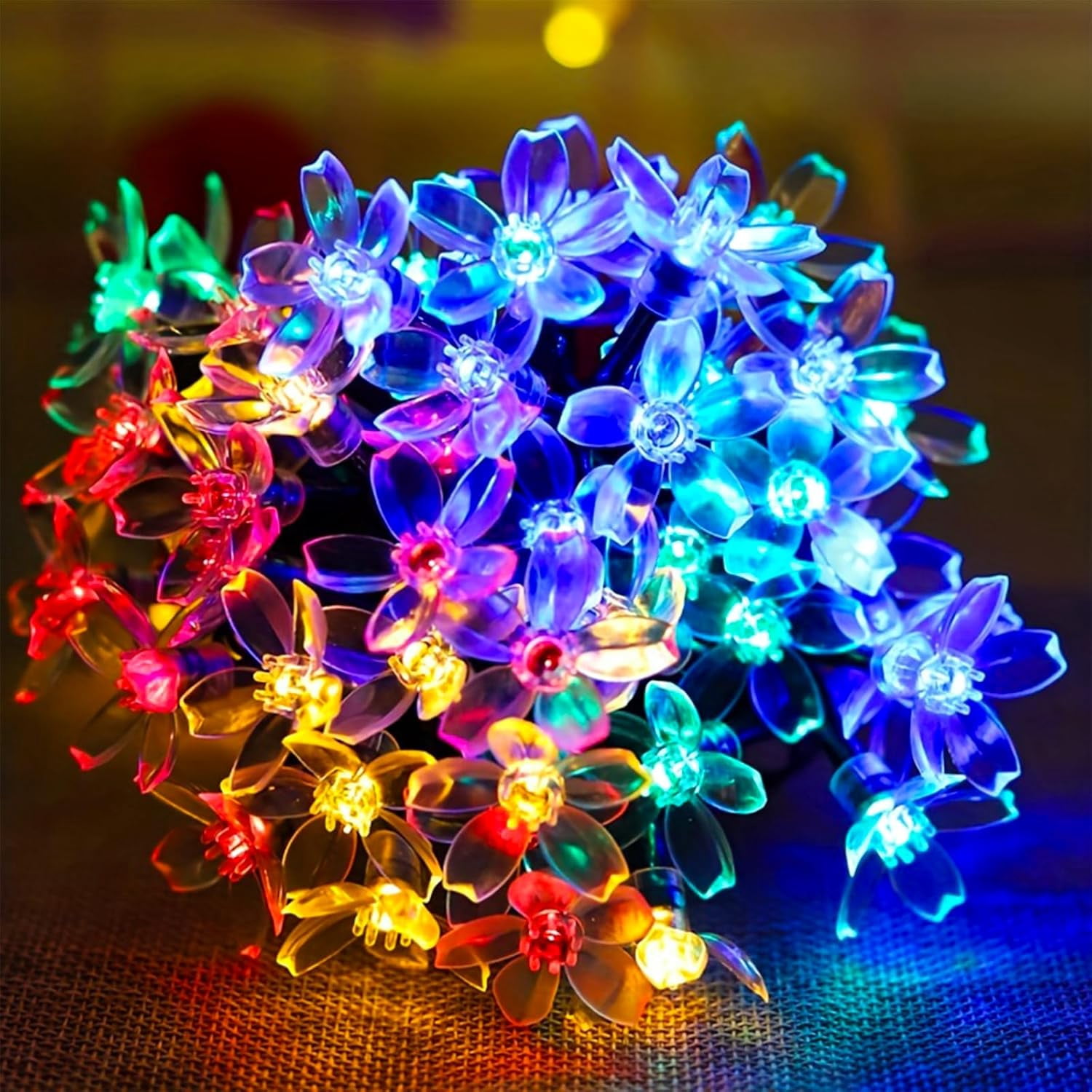 Flower Fairy String Lights, 33ft 100 LED Cherry Blossom Plug in Easter — free download