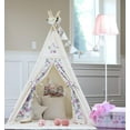 thumbnail image 1 of Flower Fairy Teepee Tent, Play Tent, Play House, Kids Room Decor, 1 of 6