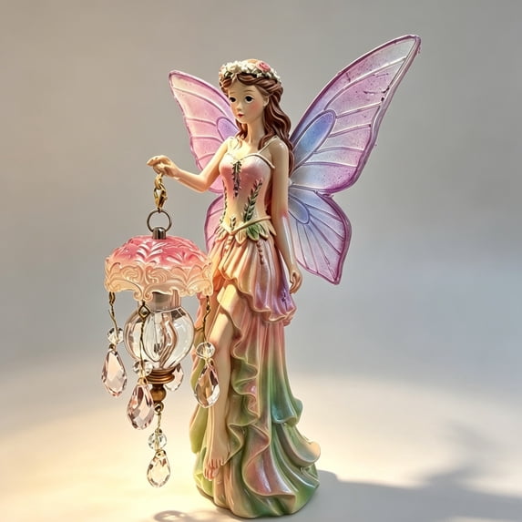 Flower Fairy Wall Night Light, Decorative LED Wall Lamp, 9 in, Sculpted Flower Fairy with Integrated Decorative Light for Bedrooms, Entryways, Reading Corners and Decorative Walls