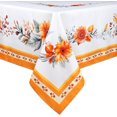 thumbnail image 1 of Flower Fall Tablecloth Waterproof, Orange Table Cloth Rectangle, Stain Resistant Fabric Table Cloths for Kitchen Table Party Picnic Dinner Thanksgiving Decor (55 x 70 Inch), 1 of 6