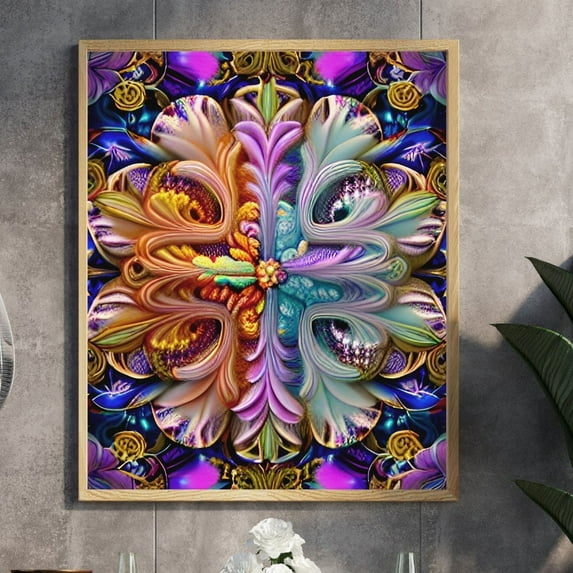 Flower Fantasy - Intricate Flower Canvas Wall Art