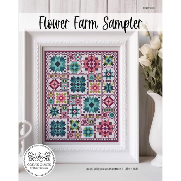 Flower Farm Sampler Cross Stitch Pattern