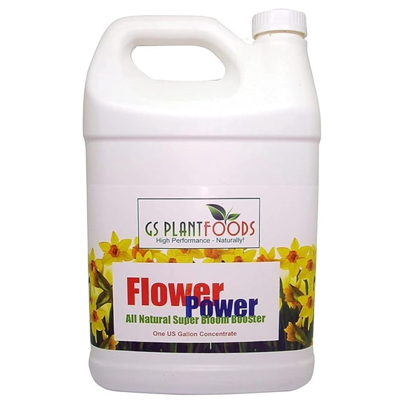 Flower Fertilizer - All Natural Super Booster (1 Gallon) - Plant Food for Flowers, Outdoor & Indoor Use - Blooming Booster for Vibrant Blooms & Root Growth