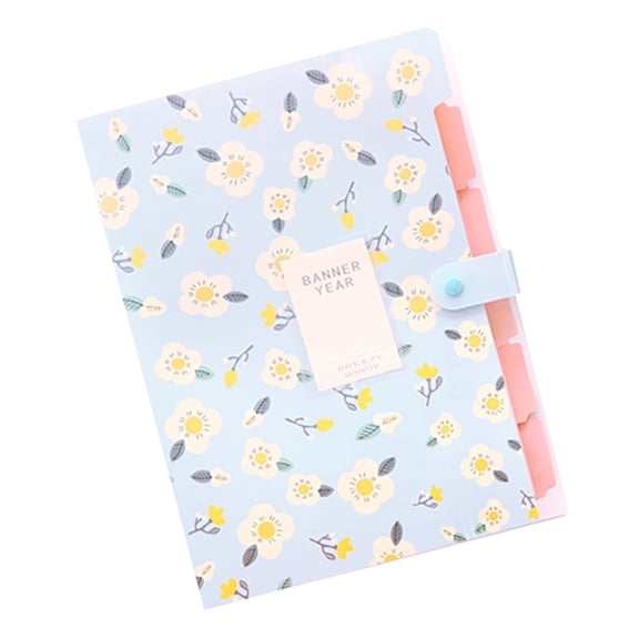 Flower File Folder 6 Pocket Expandable Document Organiser For School Offce