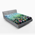 thumbnail image 1 of Flower Fitted Sheet, Dandelion Seeds in Air Splashes Pollination Time Mother Earth Growing Giving Life, Soft Decorative Fabric Bedding, Queen Size, Multicolor, by Ambesonne, 1 of 2