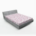 thumbnail image 1 of Ambesonne Flower Fitted Sheet, Romantic Florals Petals, Queen Size, Pale Pink White, 1 of 2
