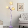 thumbnail image 1 of Flower Floor Lamp for Living Room, Tall Cute Reading Lamp with Flexible Neck Shaft for Bedroom Decor, Modern Corner Floor Lamps with 3-Color Temperatures LED Bulb (Purple), 1 of 7