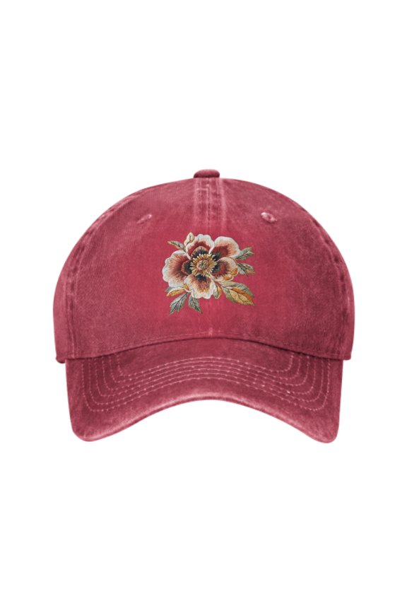Flower Floral Baseball Caps for Men Women Adjustable Casual Trucker Hats for Fishing Outdoor Activities Fashion Hats