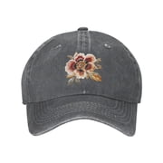 Flower Floral Baseball Caps for Men Women Adjustable Casual Trucker Hats for Fishing Outdoor Activities Fashion Hats