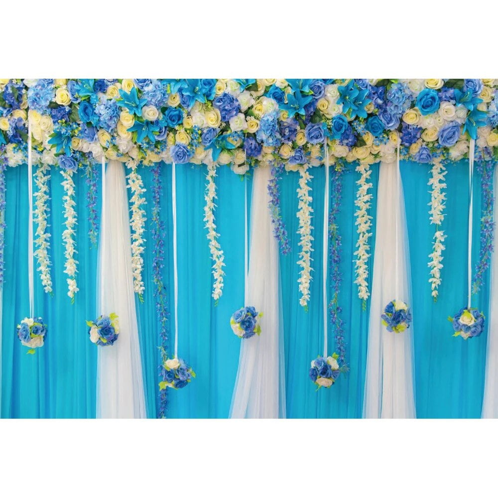 Flower Floral Bridal Shower Ceremony Wedding Backdrop for Photography