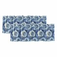 thumbnail image 1 of Flower Floral Curtain Valances for Windows, Kitchen Valance Window Treatments Panel 2 Pack, Rustic Country Rose Spring Watercolor Rod Pocket Short Curtains for Bathroom Bedroom 42 x 18 Inch, 1 of 8