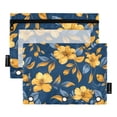 thumbnail image 1 of Flower Floral Pattern and Leaf 2 Pack Pencil Pouch for 3 Ring Binder Smooth Zipper Folders with Pockets Clear Window Pencil Case, 1 of 6