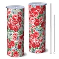 thumbnail image 1 of Flower Floral Print Pattern Insulated Lunch Bag for Women and Men, Large Portable Soft Cooler Tote, Thermal Food Storage Bag with Pearl Cotton, 8.66L, 8.75"x5.75"x9.5", 1 of 6