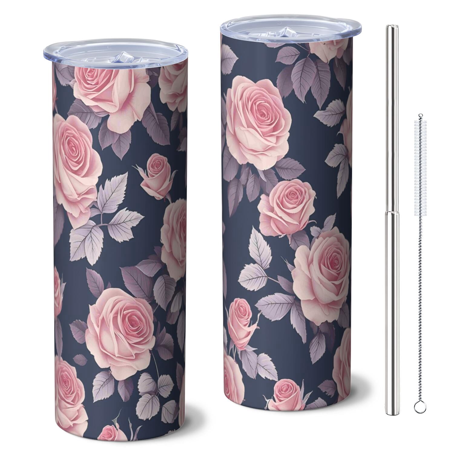 Flower Floral Print Pattern Insulated Lunch Bag for Women and Men, Large Portable Soft Cooler Tote, Thermal Food Storage Bag with Pearl Cotton, 8.66L, 8.75"x5.75"x9.5"