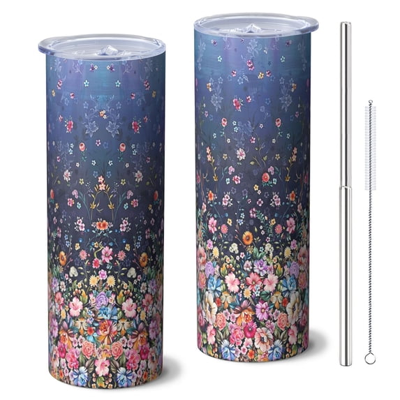 Flower Floral Print Pattern Insulated Lunch Bag for Women and Men, Large Portable Soft Cooler Tote, Thermal Food Storage Bag with Pearl Cotton, 8.66L, 8.75"x5.75"x9.5"