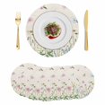 thumbnail image 1 of Flower Floral Round 13 Inch Placemats Set of 6, Blue Pink Daisy Botanical Countryside HeatResistant Non Slip Place Mats for Dining Table, Wipeable Braided Kitchen Table Mats for Housewarming, 1 of 9