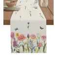 thumbnail image 1 of Flower Floral Table Runner Spring Summer Seasonal Kitchen Dining Table ration for Indoor Outdoor Home Party Wedding r, 1 of 6