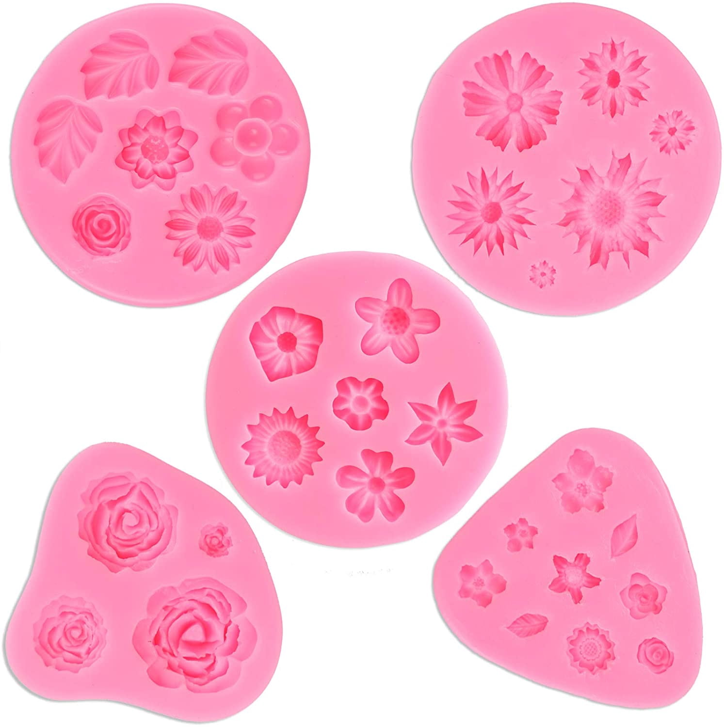 Flower Fondant Cake Molds, Daisy, Rose, Chrysanthemum and Small Flower