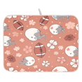 thumbnail image 1 of Flower Football Helmets Pattern Drying Dish Mat Quick Drying Absorbent Soft Durable for Kitchen 18" x 24", 1 of 10