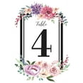 thumbnail image 1 of Flower Frame 51 Pieces Wedding Table Numbers Cardss 1-50 Double Sided with Head Table 4x6 inch Table Numbers for Wedding Reception/Party/Event, 1 of 3